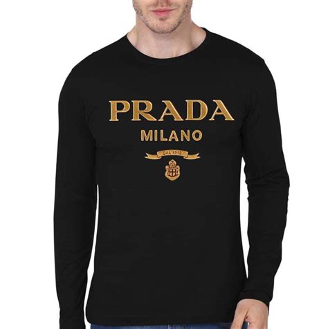 prada full sleeve t-shirt|prada nylon henley shirt.